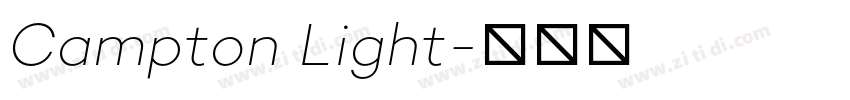 Campton Light字体转换